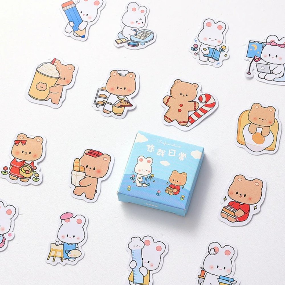 Kawaii Bear & Rabbit Sticker Pack - Picture 5 of 6